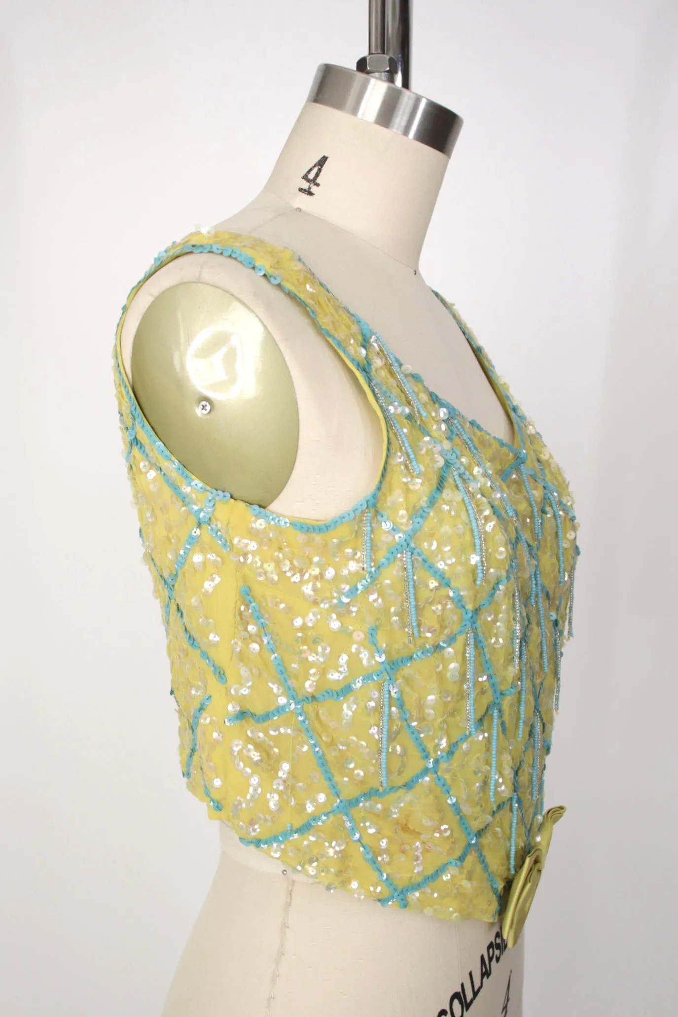 1960s Neiman Marcus Sequin Beaded Top