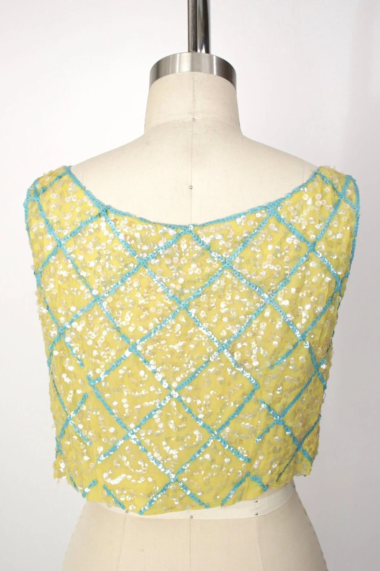 1960s Neiman Marcus Sequin Beaded Top