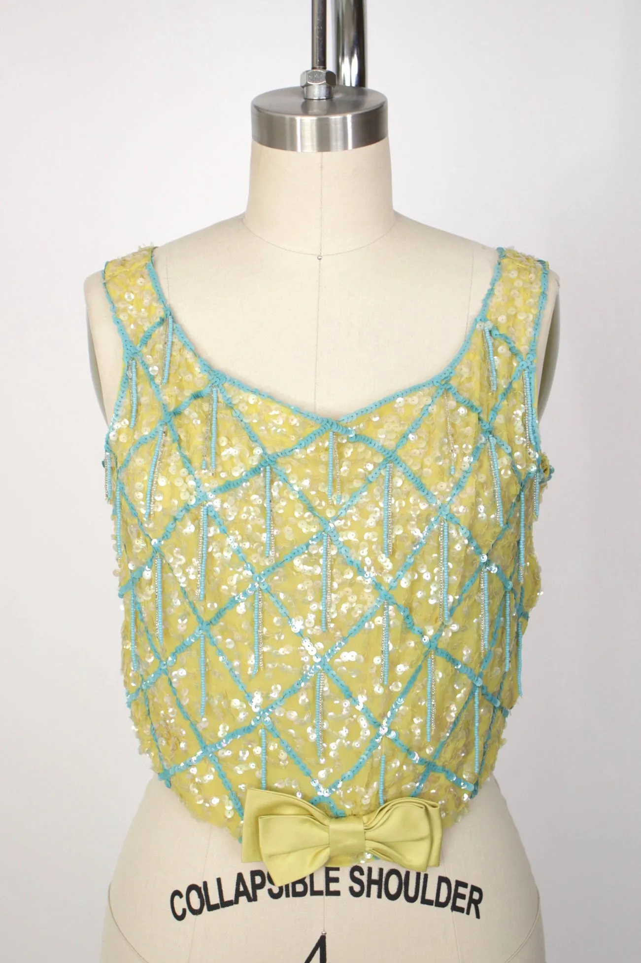 1960s Neiman Marcus Sequin Beaded Top