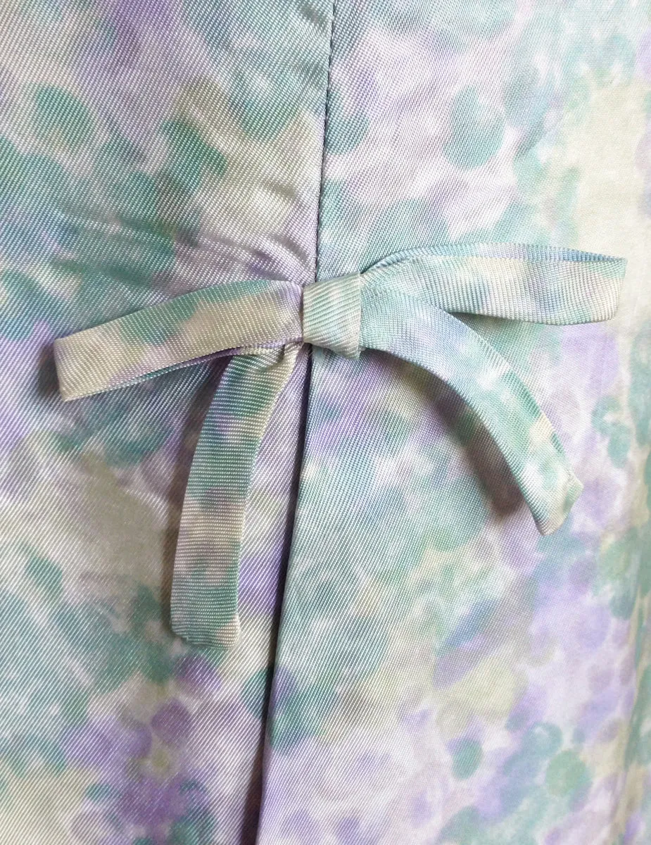 1960s Shift Dress Floral Watercolor