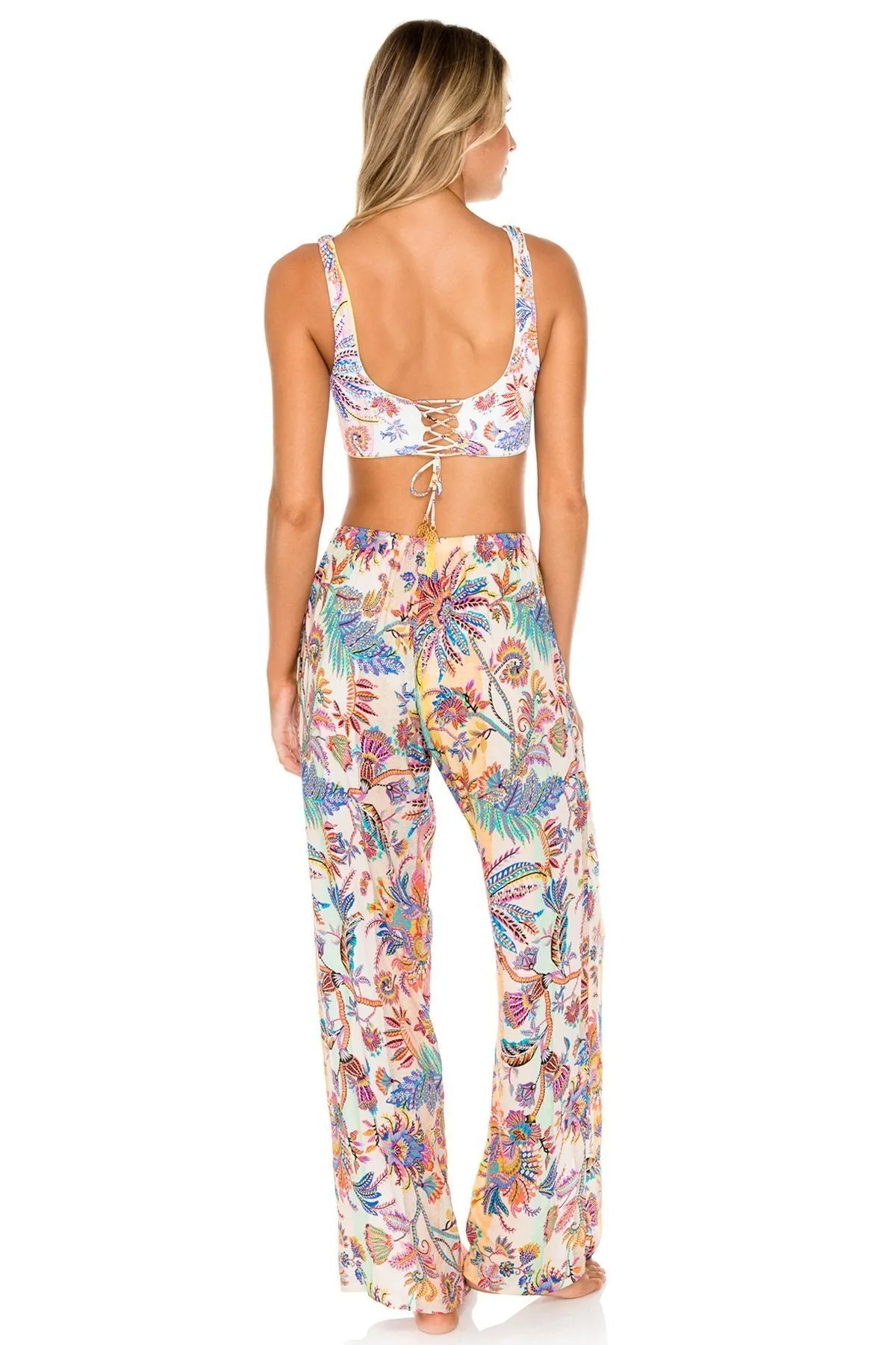 ALCAZAR - Tank Bralette & Flare Bottom Pants • Multicolor