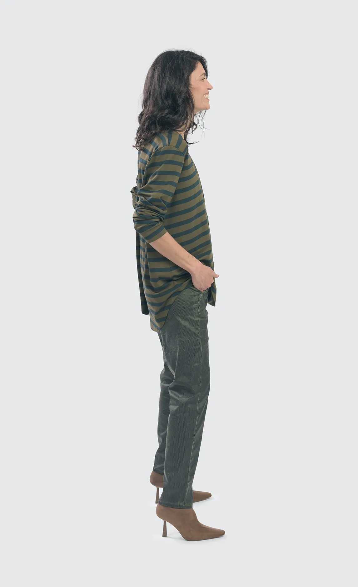Alembika Forest Spruce Stripe Pocket Top