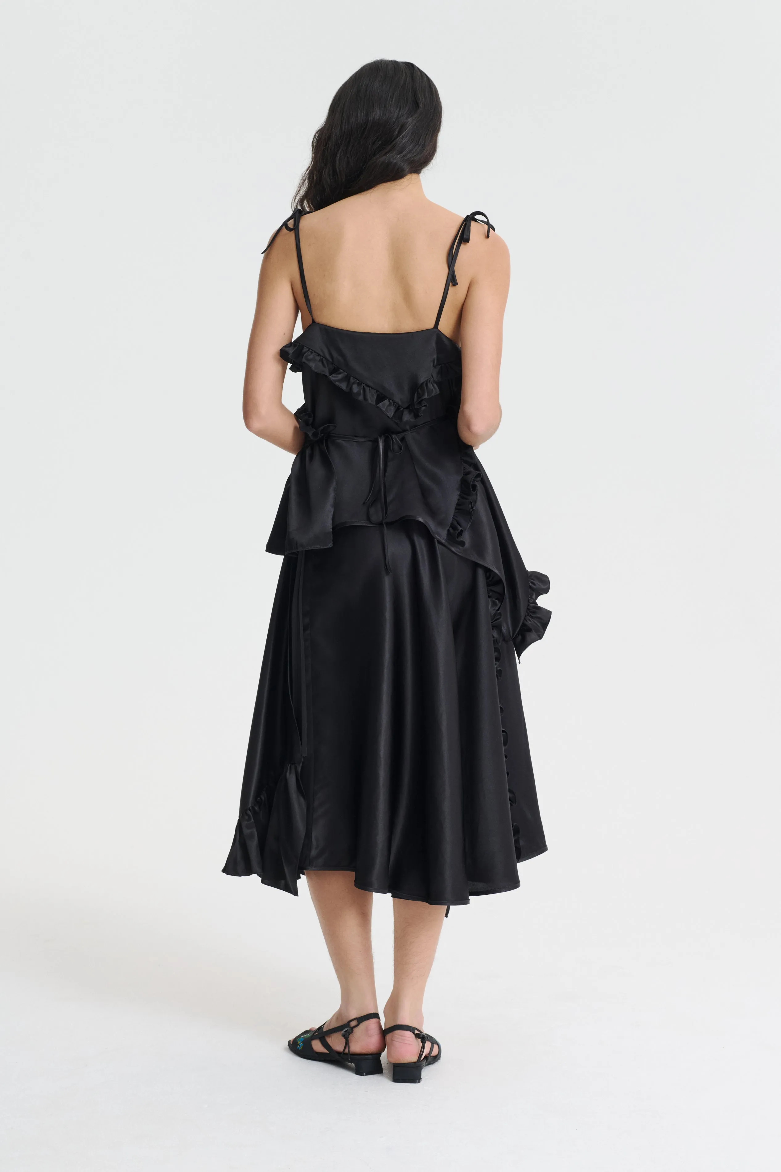 ALESSANDRA | TOP SILK SATIN BLACK