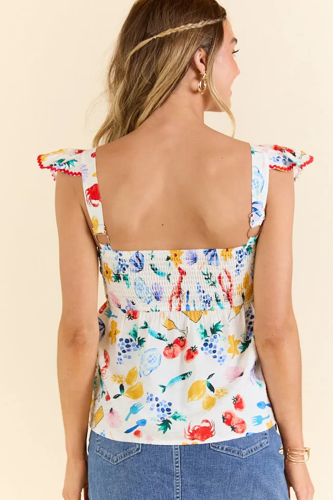 All I've Got Icon Printed Woven Peplum Top