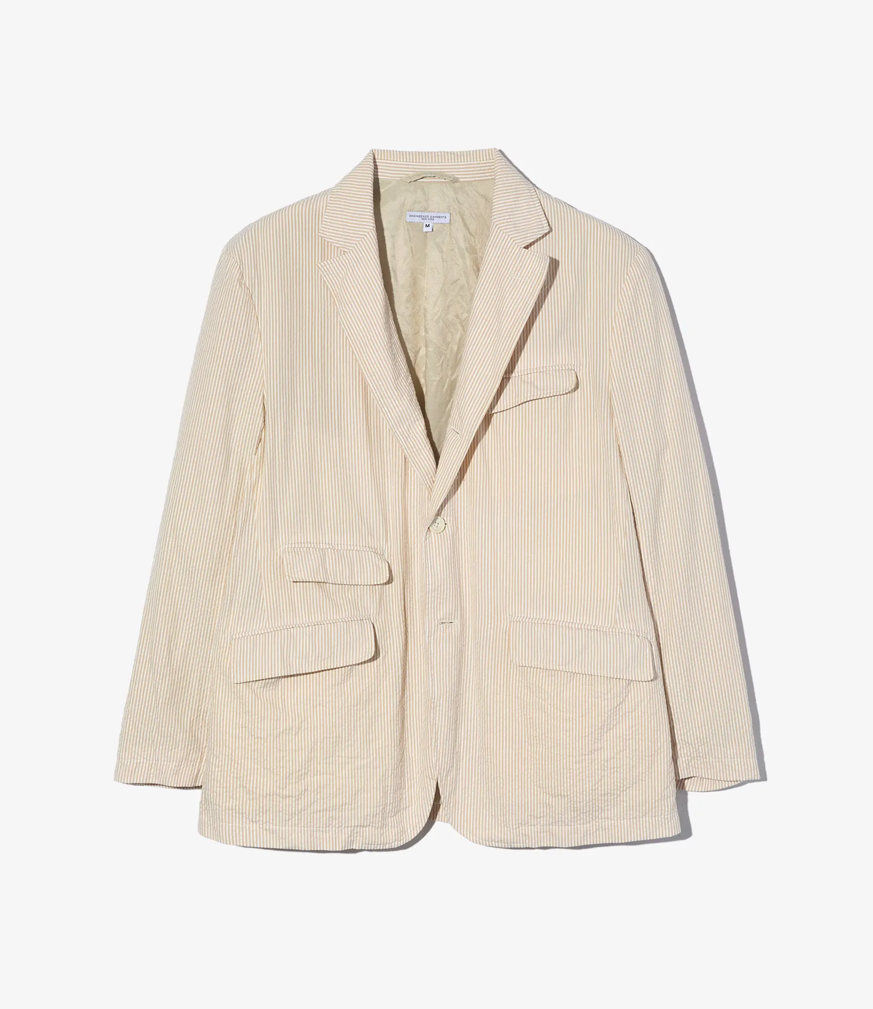 Andover Jacket – Beige Stripe Cotton Seersucker