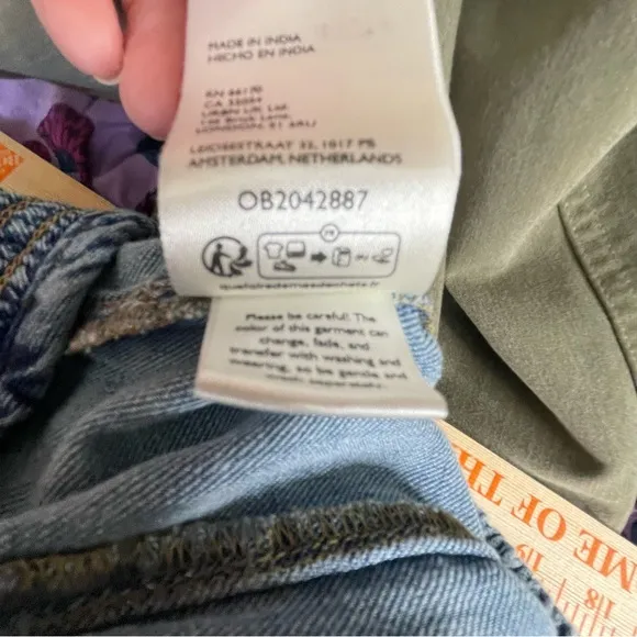 Anthropologie Pilcro Lagenlook Cropped Barrel Jeans Pants small #AJ