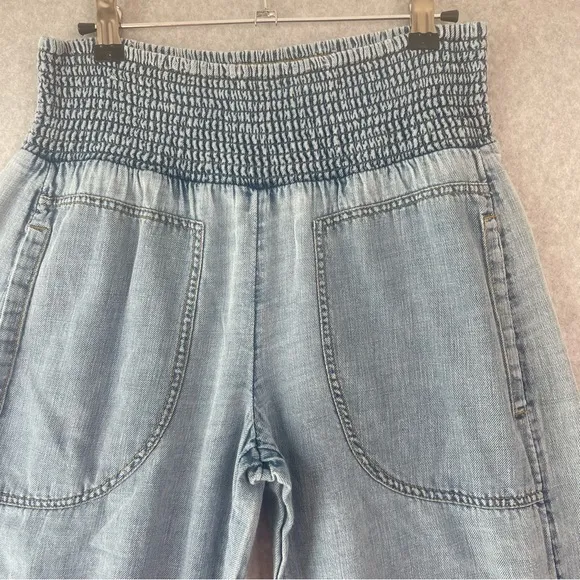 Anthropologie Pilcro Lagenlook Cropped Barrel Jeans Pants small #AJ