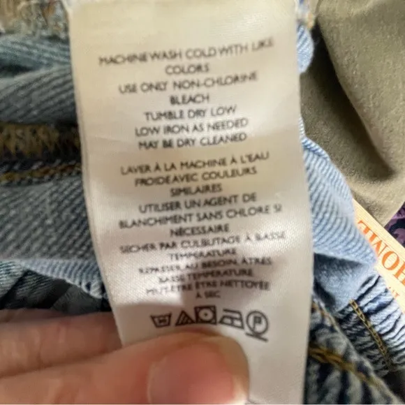 Anthropologie Pilcro Lagenlook Cropped Barrel Jeans Pants small #AJ