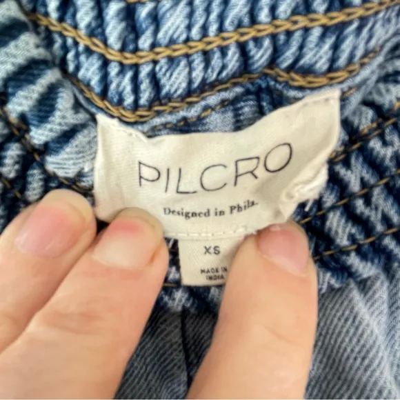 Anthropologie Pilcro Lagenlook Cropped Barrel Jeans Pants small #AJ