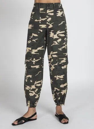 ATM WASHED COTTON TWILL WITH CAMO PRINT CARGO PANT