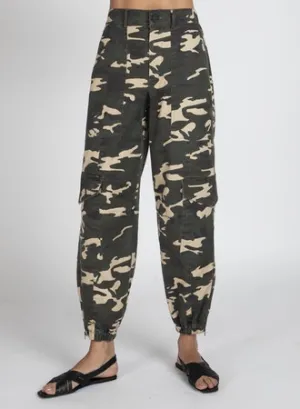 ATM WASHED COTTON TWILL WITH CAMO PRINT CARGO PANT