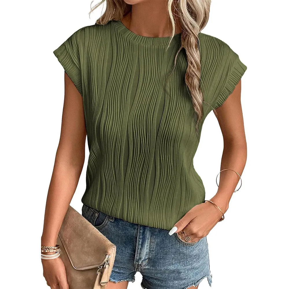 Aurelina - Casual Round Neck Tops for Women