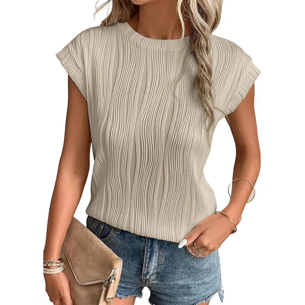 Aurelina - Casual Round Neck Tops for Women