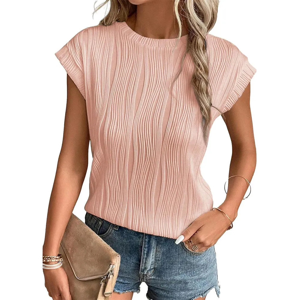 Aurelina - Casual Round Neck Tops for Women