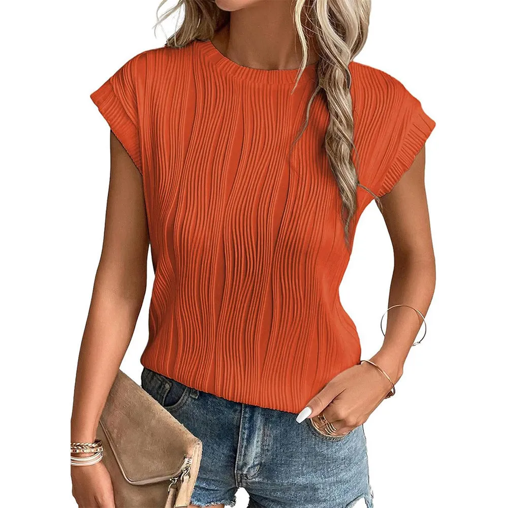 Aurelina - Casual Round Neck Tops for Women