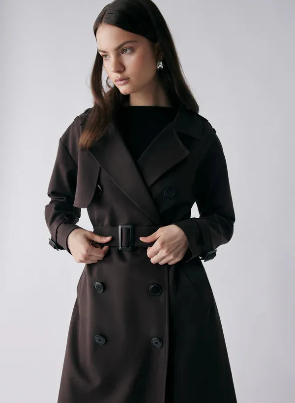 Avenue Trench Coat - Chocolate