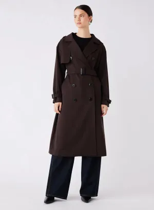 Avenue Trench Coat - Chocolate