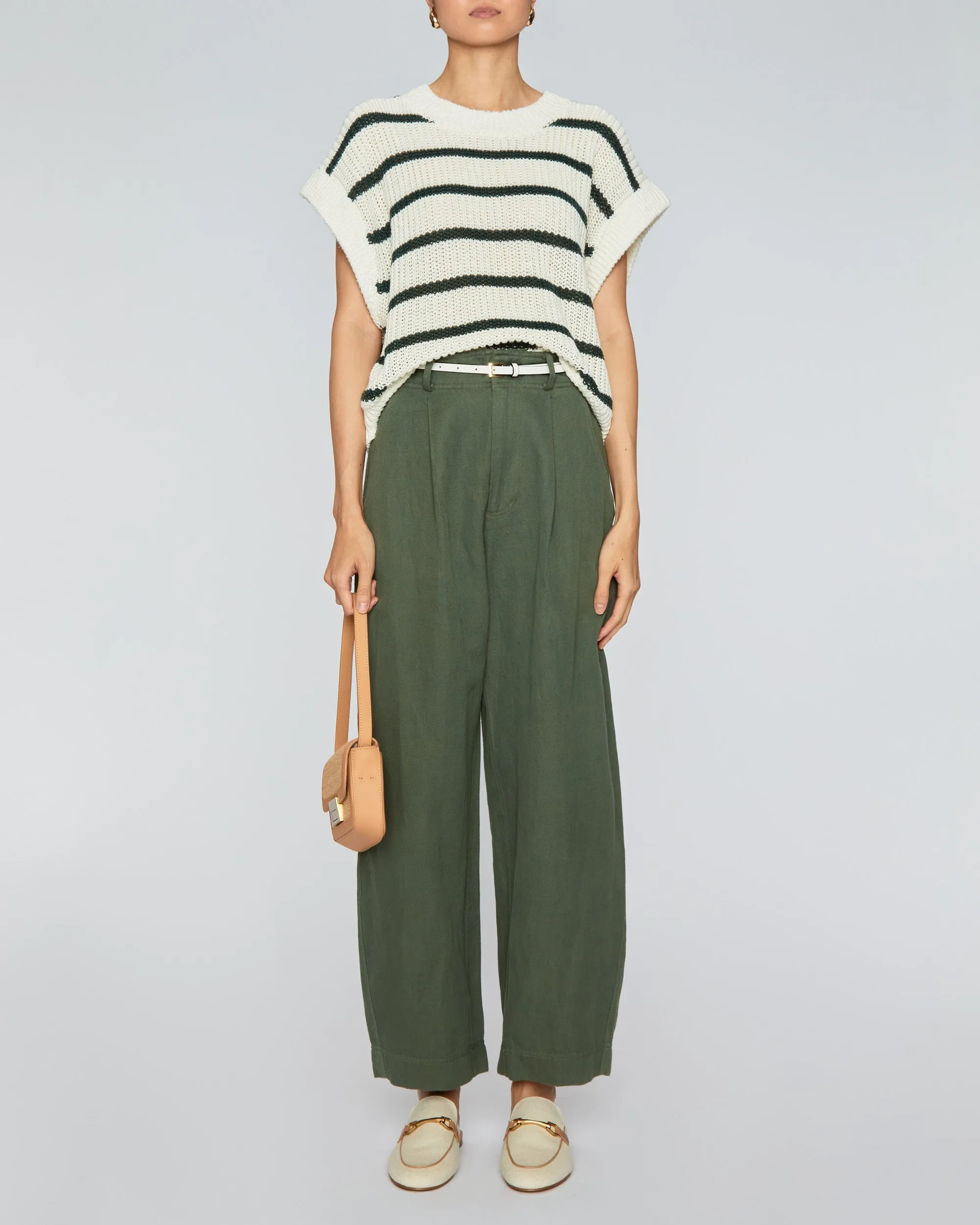 Bari Crop Trouser in Thyme