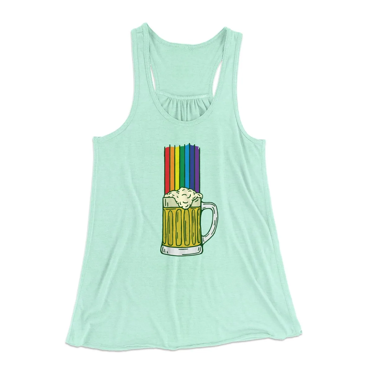 Beer Rainbow Women's Flowey Tank Top