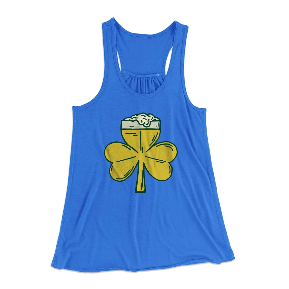 Beer Shamrock Women's Flowey Tank Top