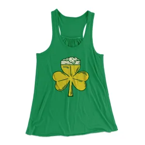 Beer Shamrock Women's Flowey Tank Top