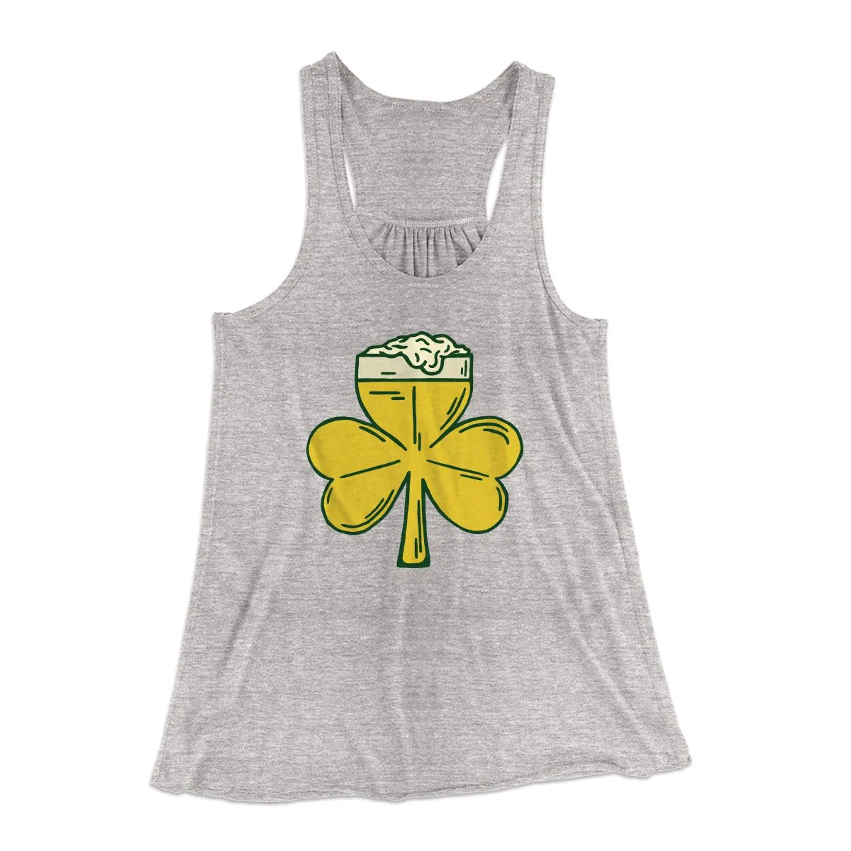 Beer Shamrock Women's Flowey Tank Top