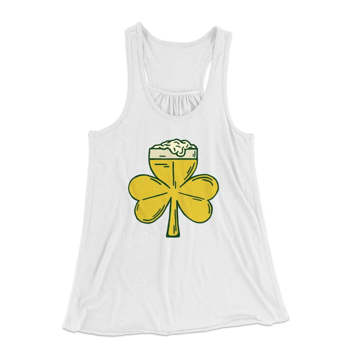 Beer Shamrock Women's Flowey Tank Top