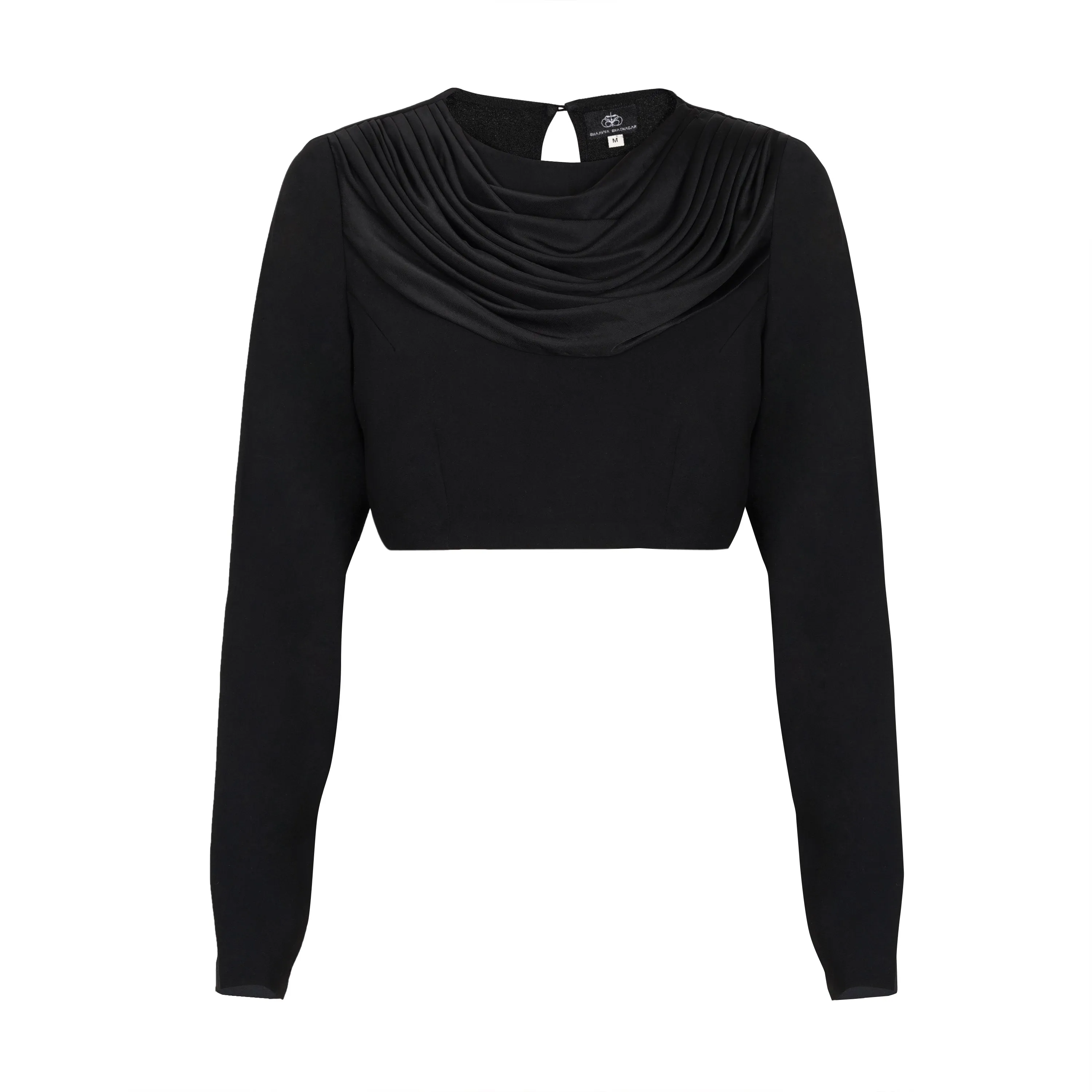 Black Crop with Drape