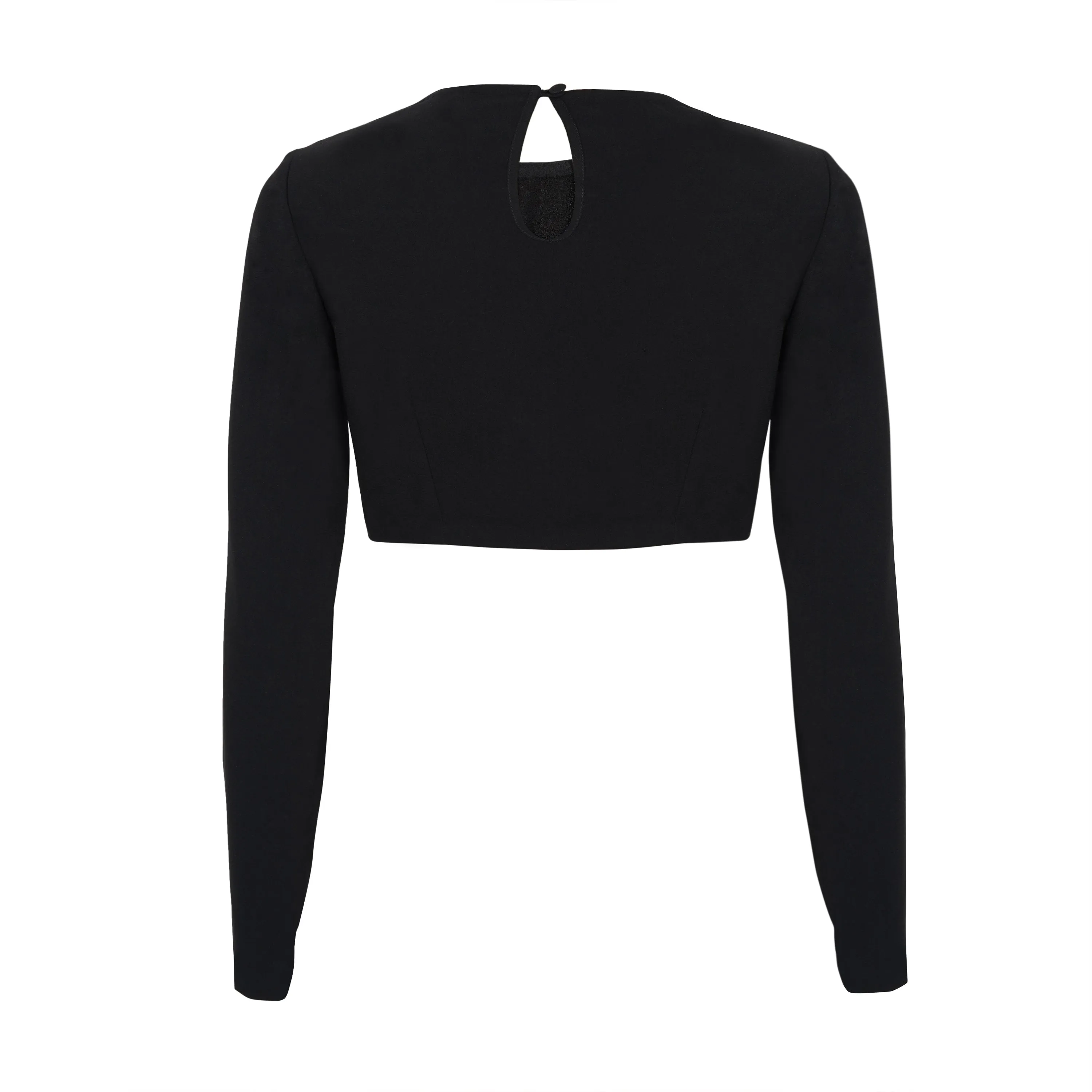 Black Crop with Drape