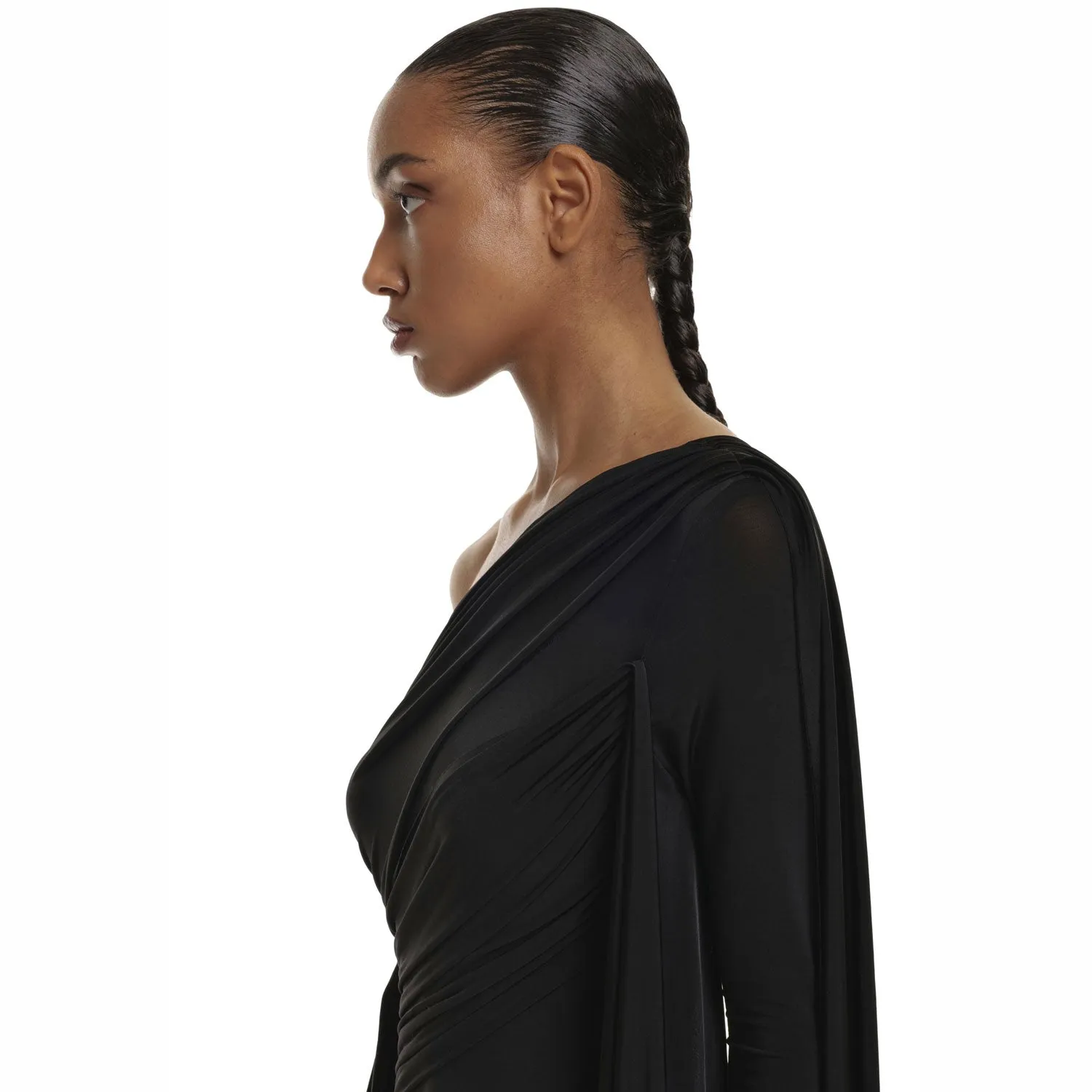 Black Draped Mini Dress Regular Price