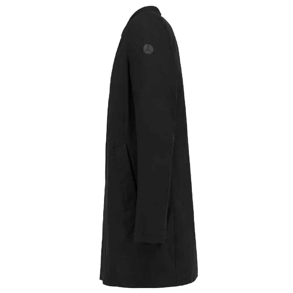 Black Recycled Polyester Men Trench