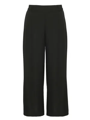 Black Straight Crop Leg Pants w/ Pockets