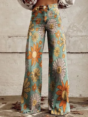 Blossom Bliss | Vintage Flared Pants