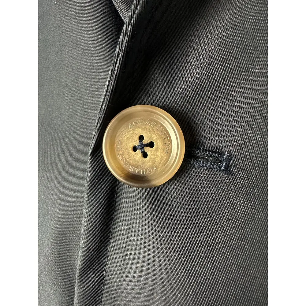 Blue Cotton Men Jacket