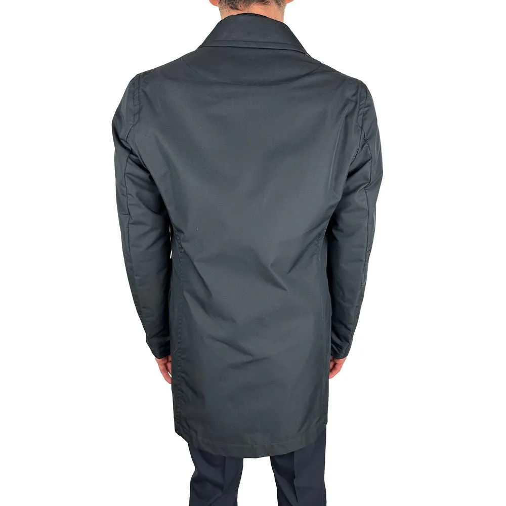 Blue Cotton Men Jacket