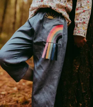 Blue Rainbow Applique Trousers