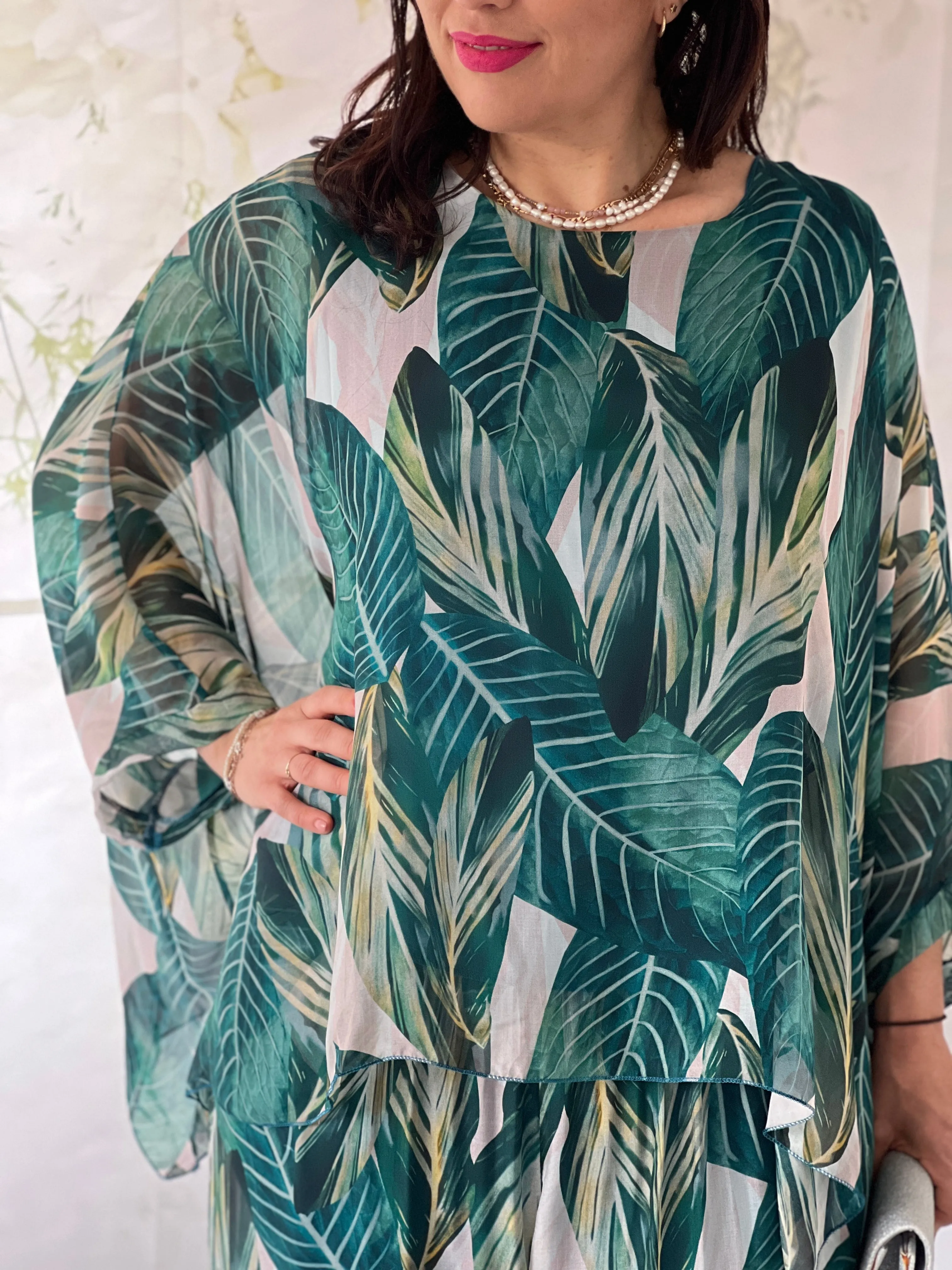 Brax Leaf Silk Top
