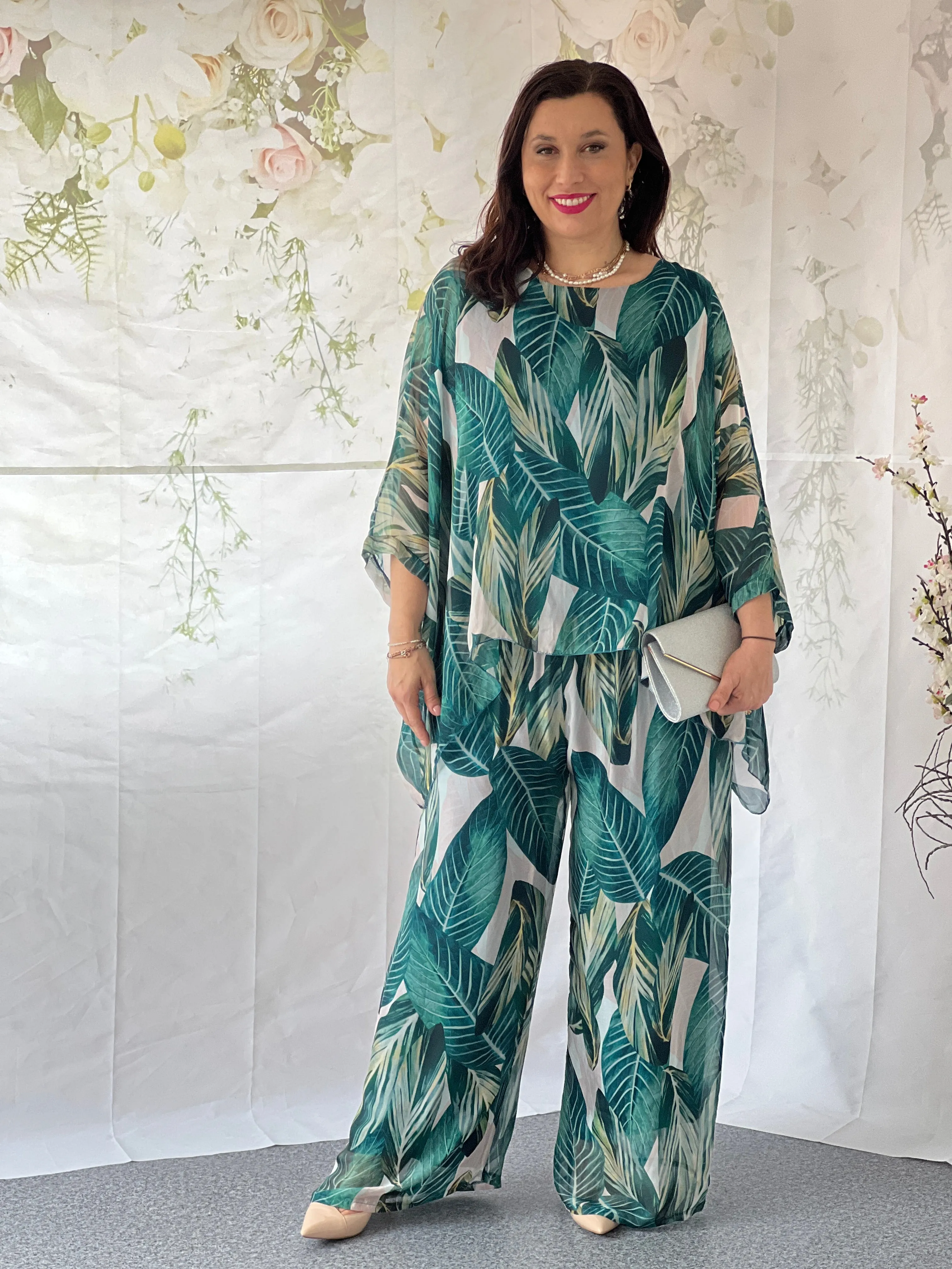 Brax Leaf Silk Top