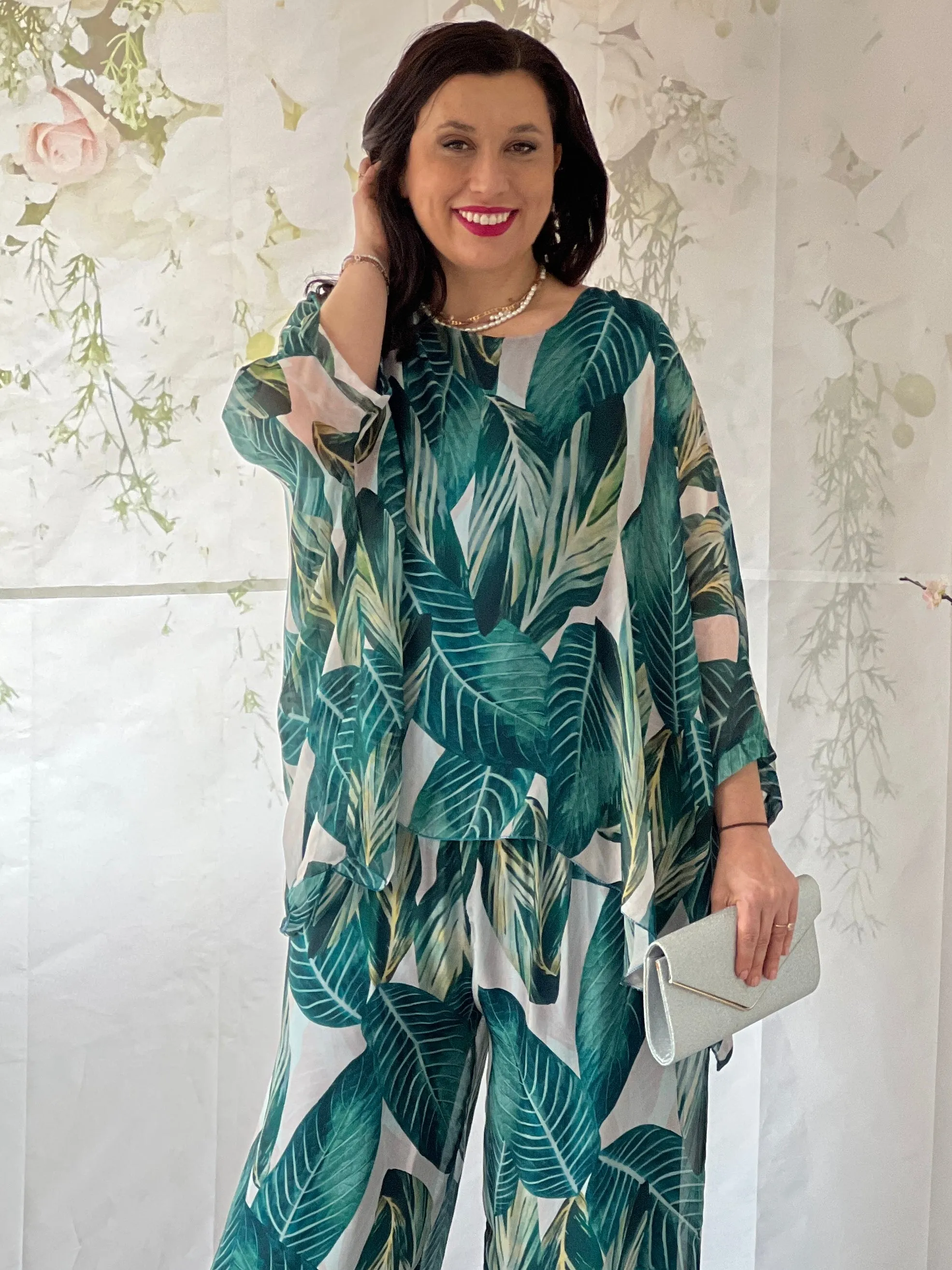 Brax Leaf Silk Top
