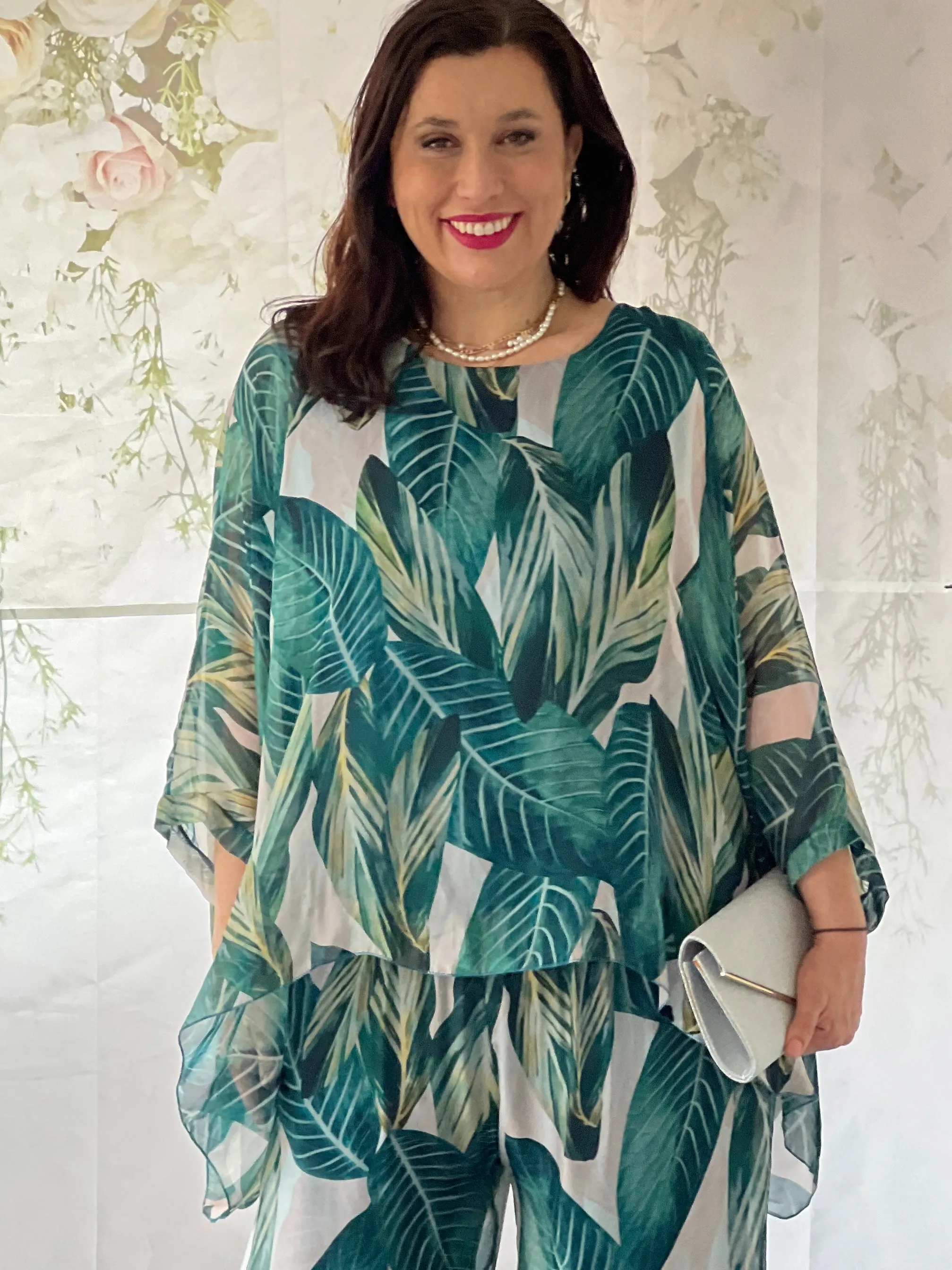 Brax Leaf Silk Top