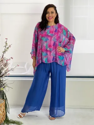 Brax Magenta Silk Top