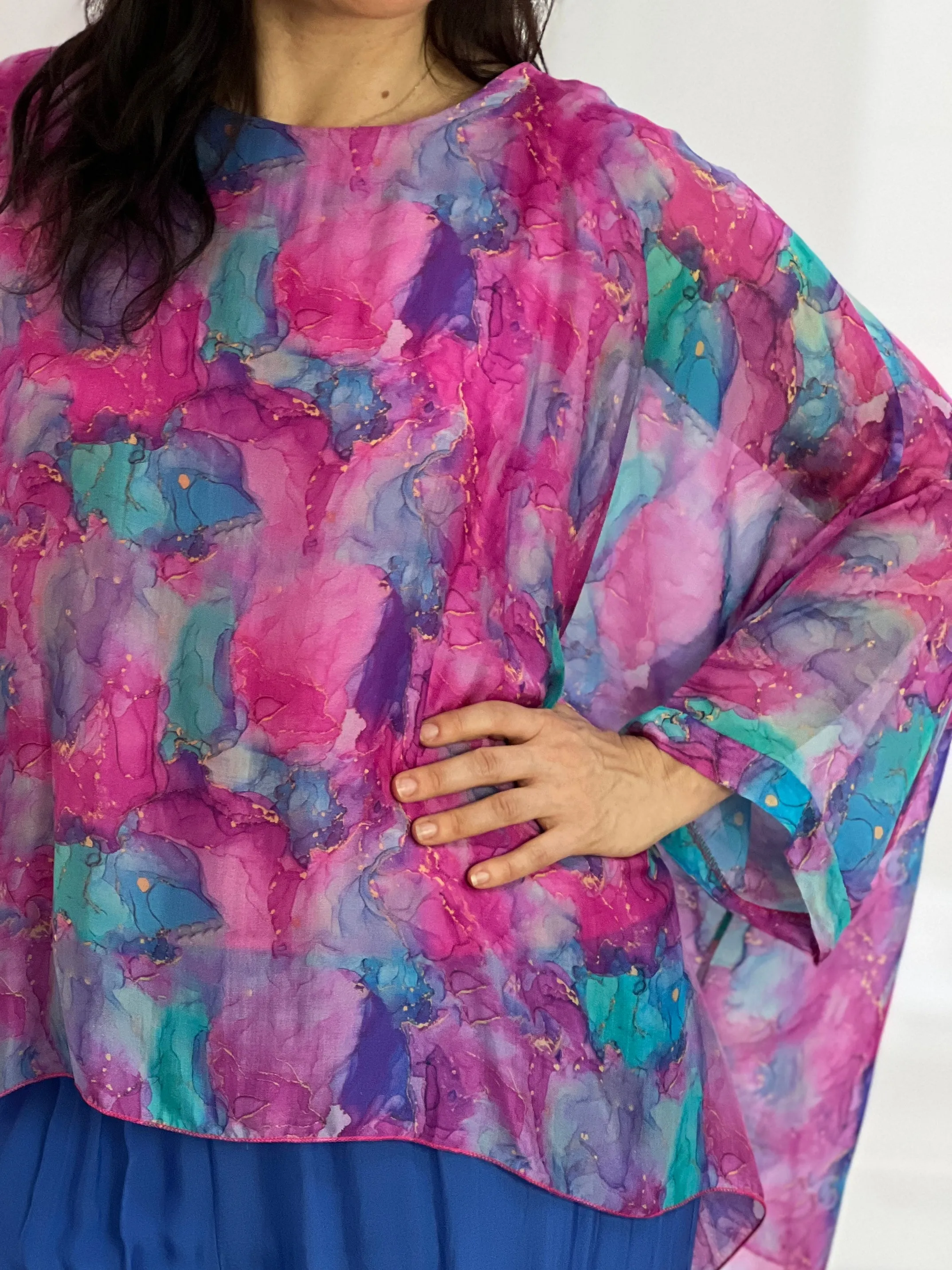 Brax Magenta Silk Top