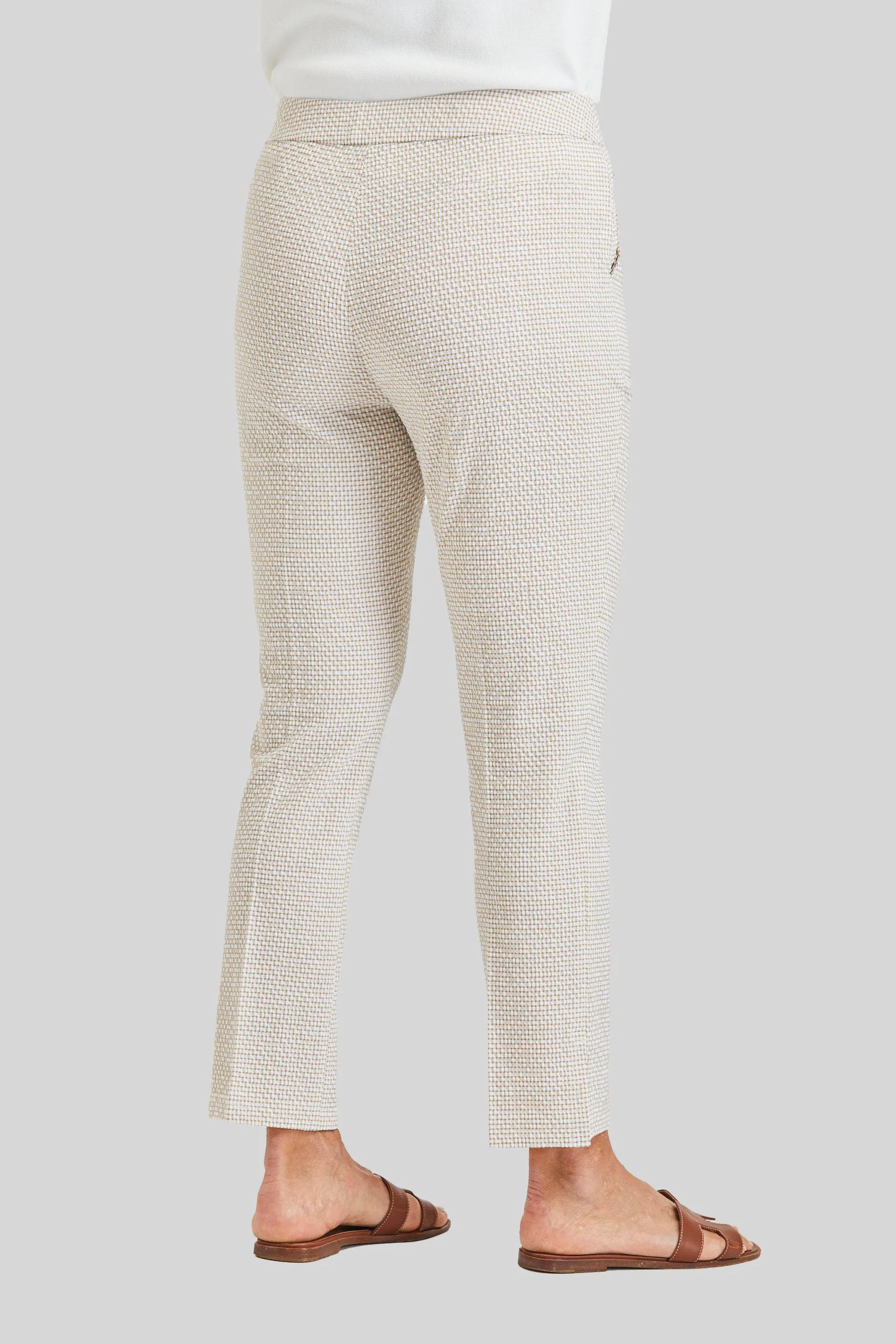 Brie Crop Pull On - Nantucket Check
