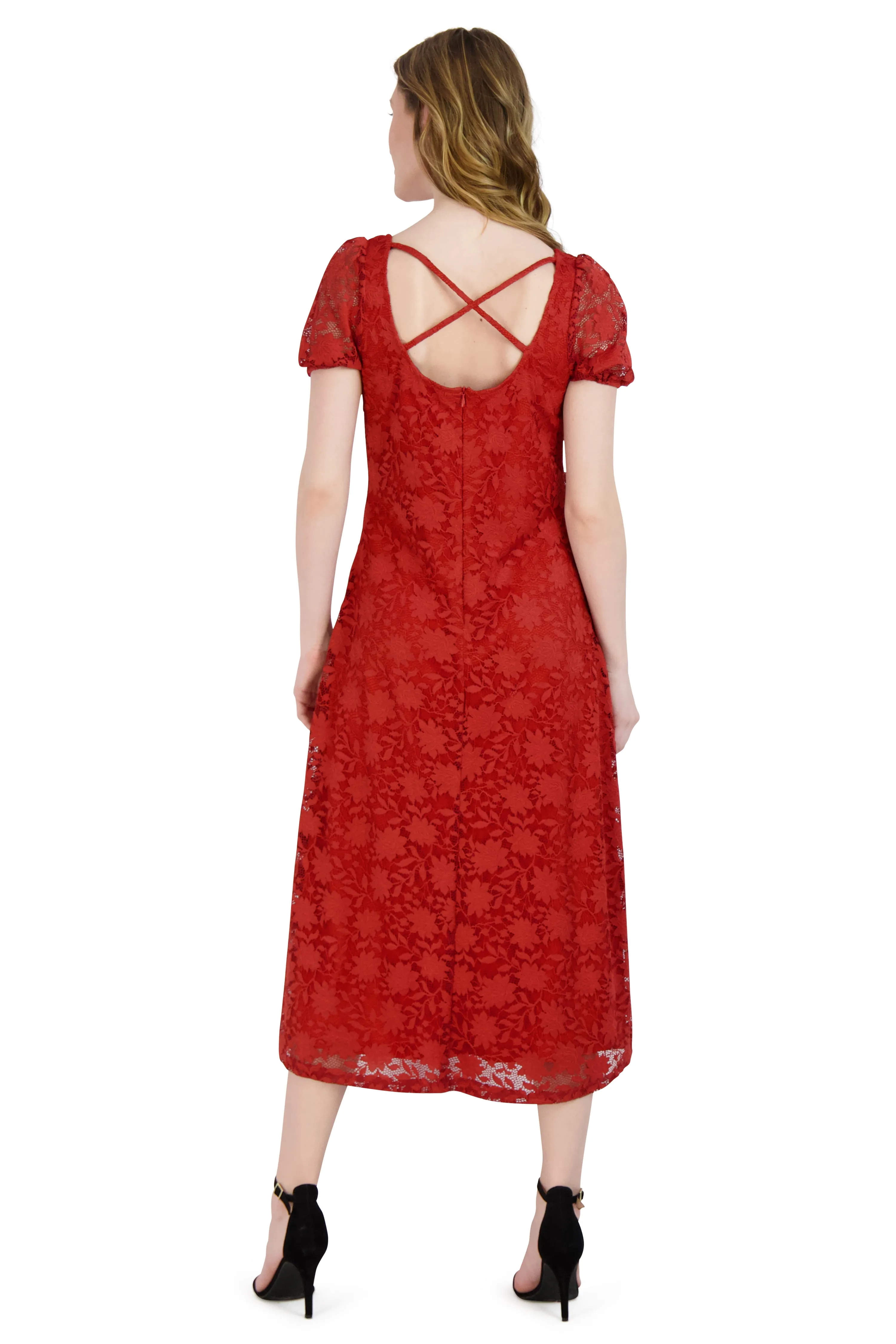 Bubble Sleeve Maxi Dress