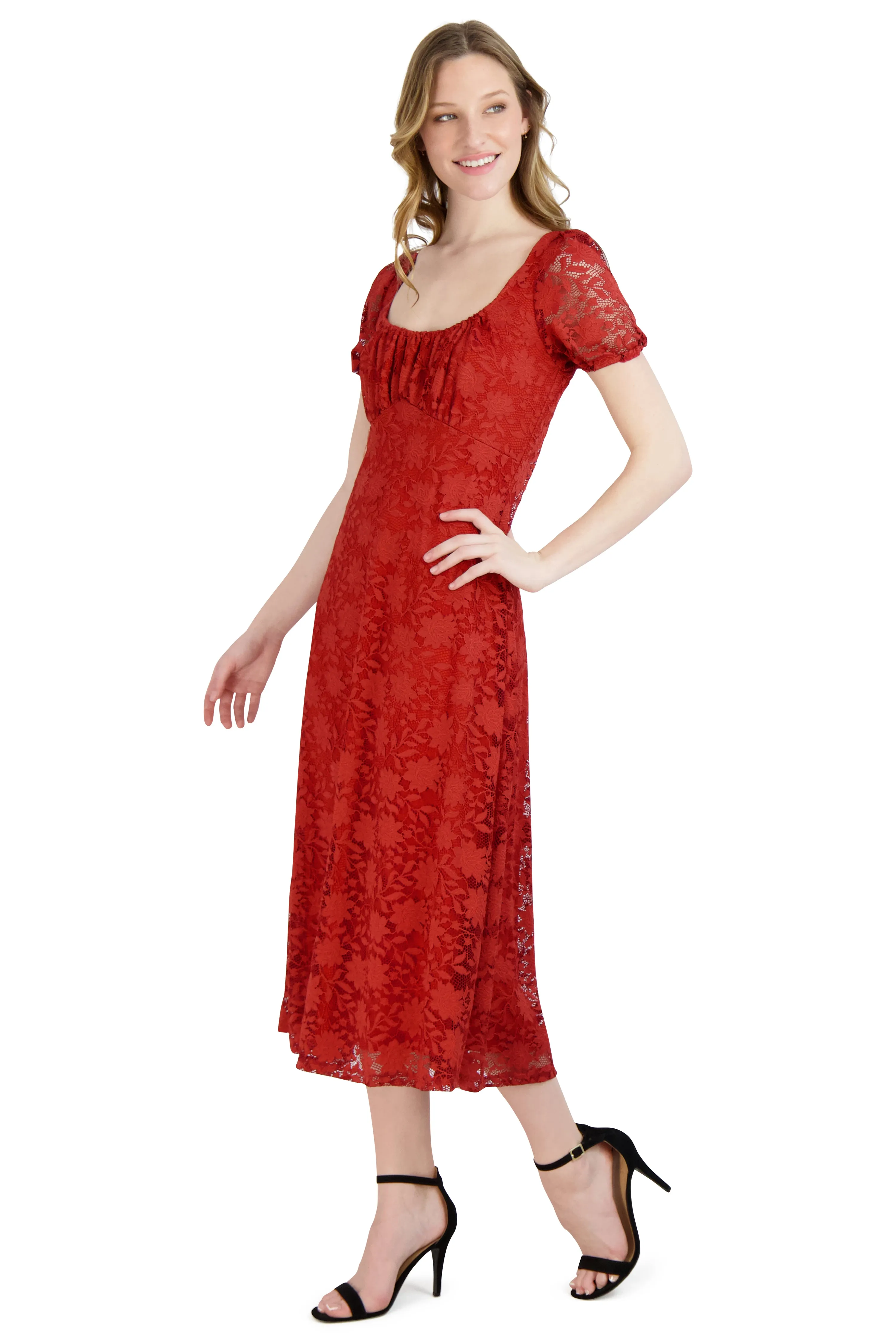 Bubble Sleeve Maxi Dress