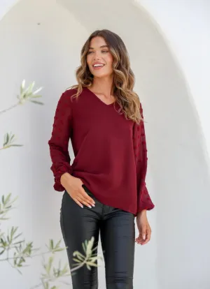 Burgundy Bobble Sleeve