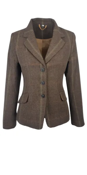 Cameo Equine Ladies Phoebe Brown Tweed Jacket