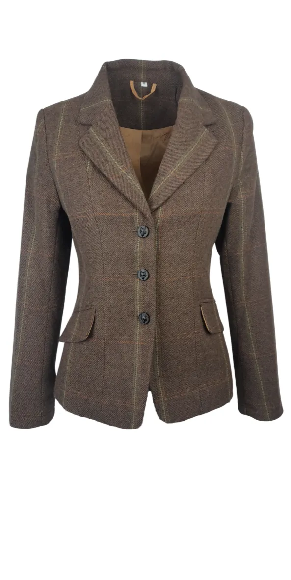 Cameo Equine Ladies Phoebe Brown Tweed Jacket