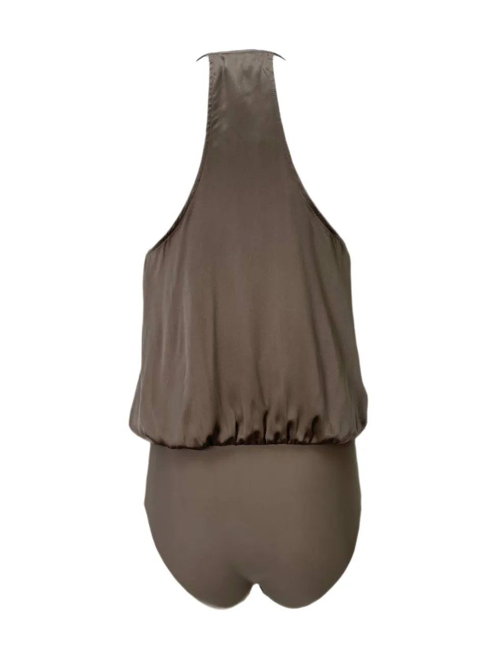 CAMI Women's Brown Pewter V-Neck Top #919 XS NWT