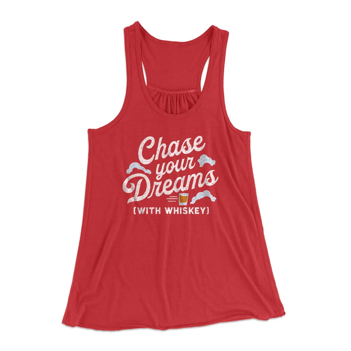 Chase Your Dreams With Whiskey Women's Flowey Tank Top